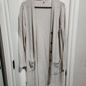 Nine Britton detail waffle duster cardigan size L